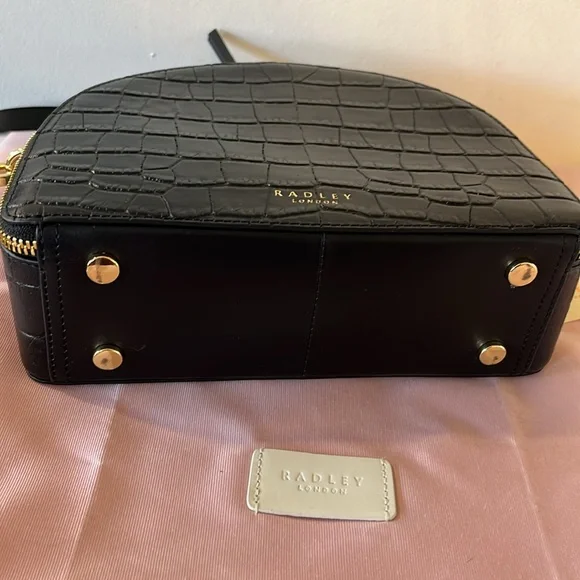 NWT RADLEY LONDON WOMEN’S ORCHARD ROAD FAUX CROC SMALL ZIP AROUND CROSSBODY BAG - Picture 6 of 11